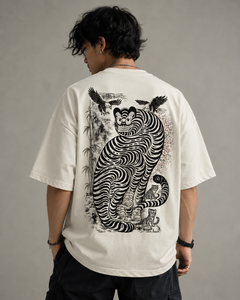 STRIPED FURY Oversized Tee