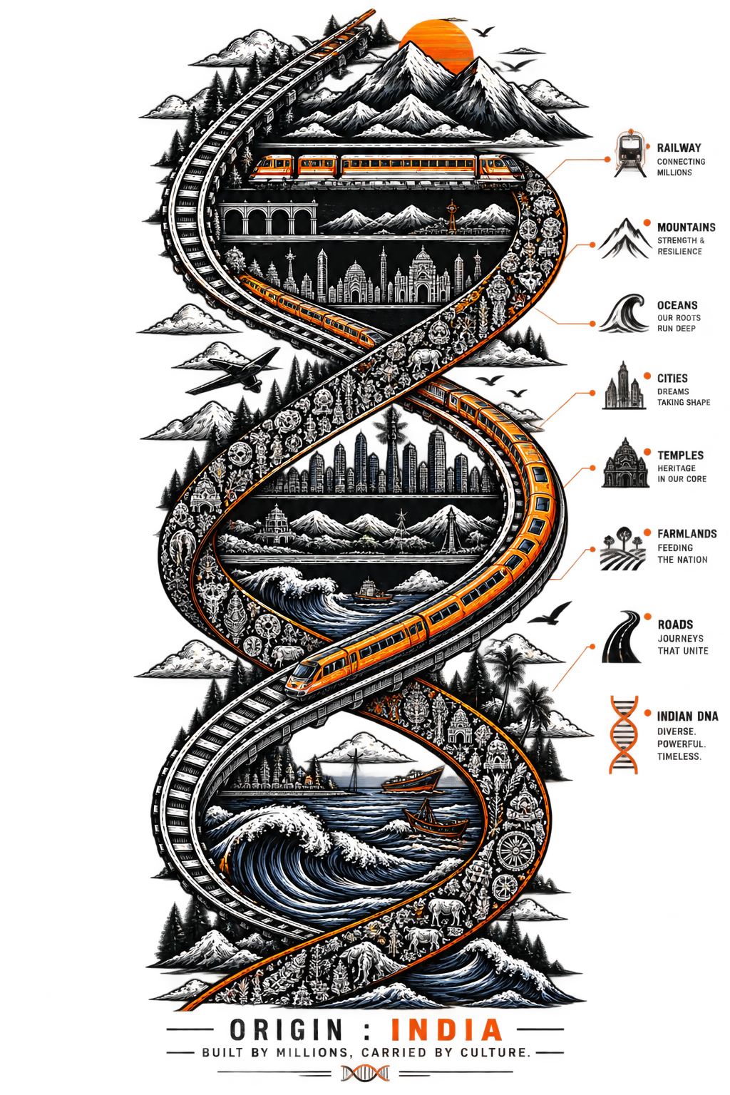 Indian DNA Heritage Tee