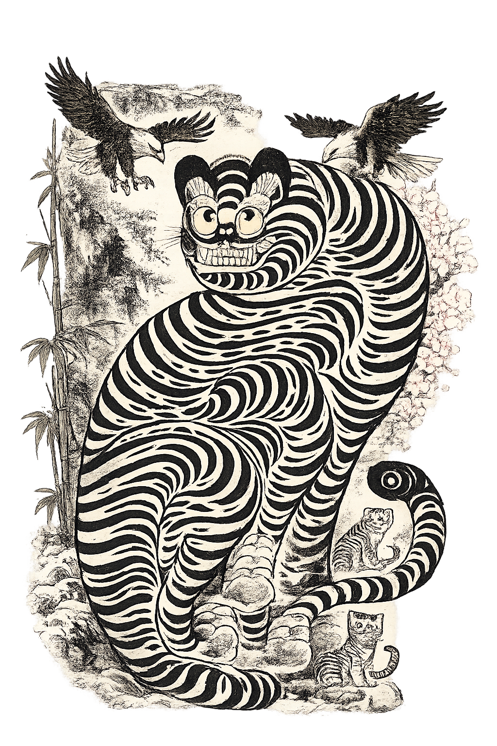 STRIPED FURY Oversized Tee